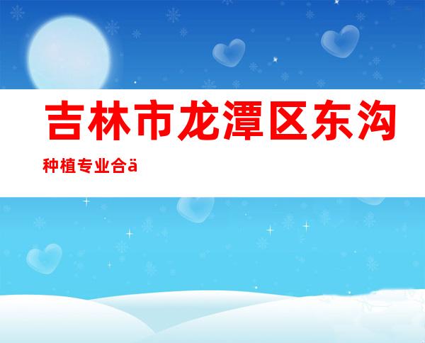 吉林市龙潭区东沟种植专业合作社